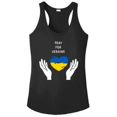 Pray For Ukraine I Stand With Ukraine Puck Futin Ladies PosiCharge Competitor Racerback Tank