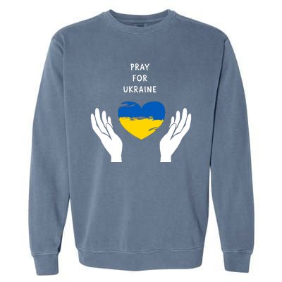 Pray For Ukraine I Stand With Ukraine Puck Futin Garment-Dyed Sweatshirt