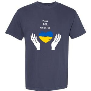 Pray For Ukraine I Stand With Ukraine Puck Futin Garment-Dyed Heavyweight T-Shirt