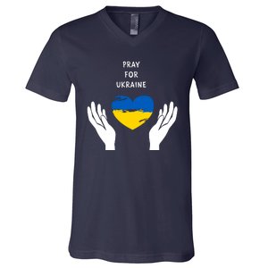 Pray For Ukraine I Stand With Ukraine Puck Futin V-Neck T-Shirt