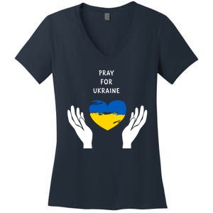 Pray For Ukraine I Stand With Ukraine Puck Futin Women's V-Neck T-Shirt