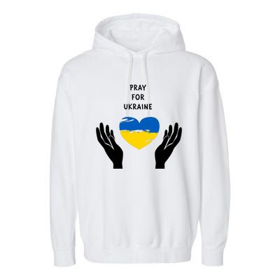 Pray For Ukraine I Stand With Ukraine Puck Futin Garment-Dyed Fleece Hoodie