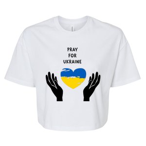 Pray For Ukraine I Stand With Ukraine Puck Futin Bella+Canvas Jersey Crop Tee