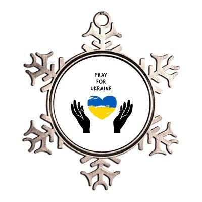 Pray For Ukraine I Stand With Ukraine Puck Futin Metallic Star Ornament