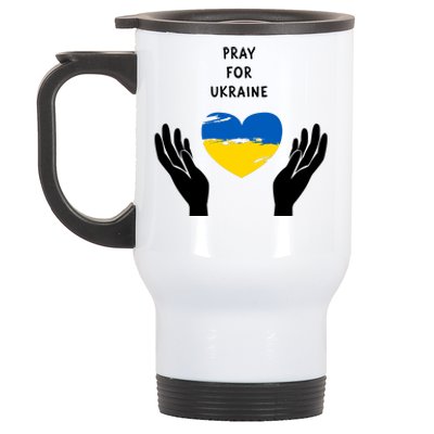 Pray For Ukraine I Stand With Ukraine Puck Futin Stainless Steel Travel Mug