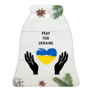 Pray For Ukraine I Stand With Ukraine Puck Futin Ceramic Bell Ornament