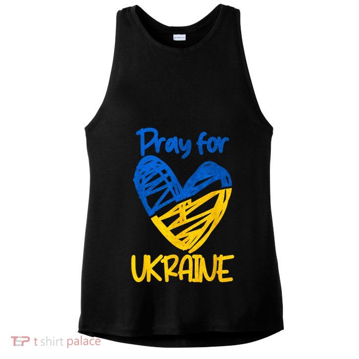 Pray For Ukraine Stand With Ukraine Support Ukraine Ladies PosiCharge Tri-Blend Wicking Tank