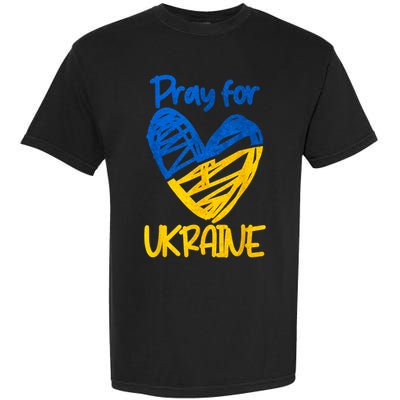 Pray For Ukraine Stand With Ukraine Support Ukraine Garment-Dyed Heavyweight T-Shirt
