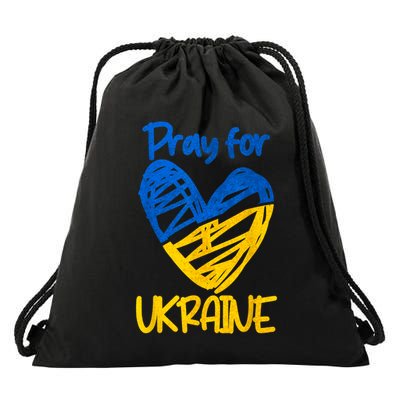 Pray For Ukraine Stand With Ukraine Support Ukraine Drawstring Bag