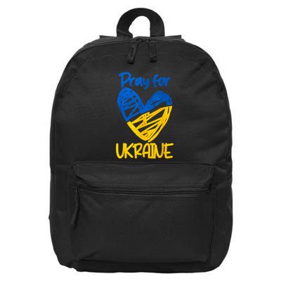 Pray For Ukraine Stand With Ukraine Support Ukraine 16 in Basic Backpack