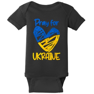 Pray For Ukraine Stand With Ukraine Support Ukraine Baby Bodysuit