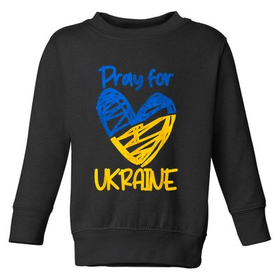 Pray For Ukraine Stand With Ukraine Support Ukraine Toddler Sweatshirt