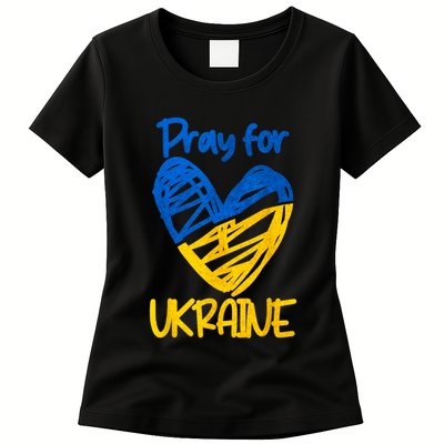 Pray For Ukraine Stand With Ukraine Support Ukraine Womens T-Shirt