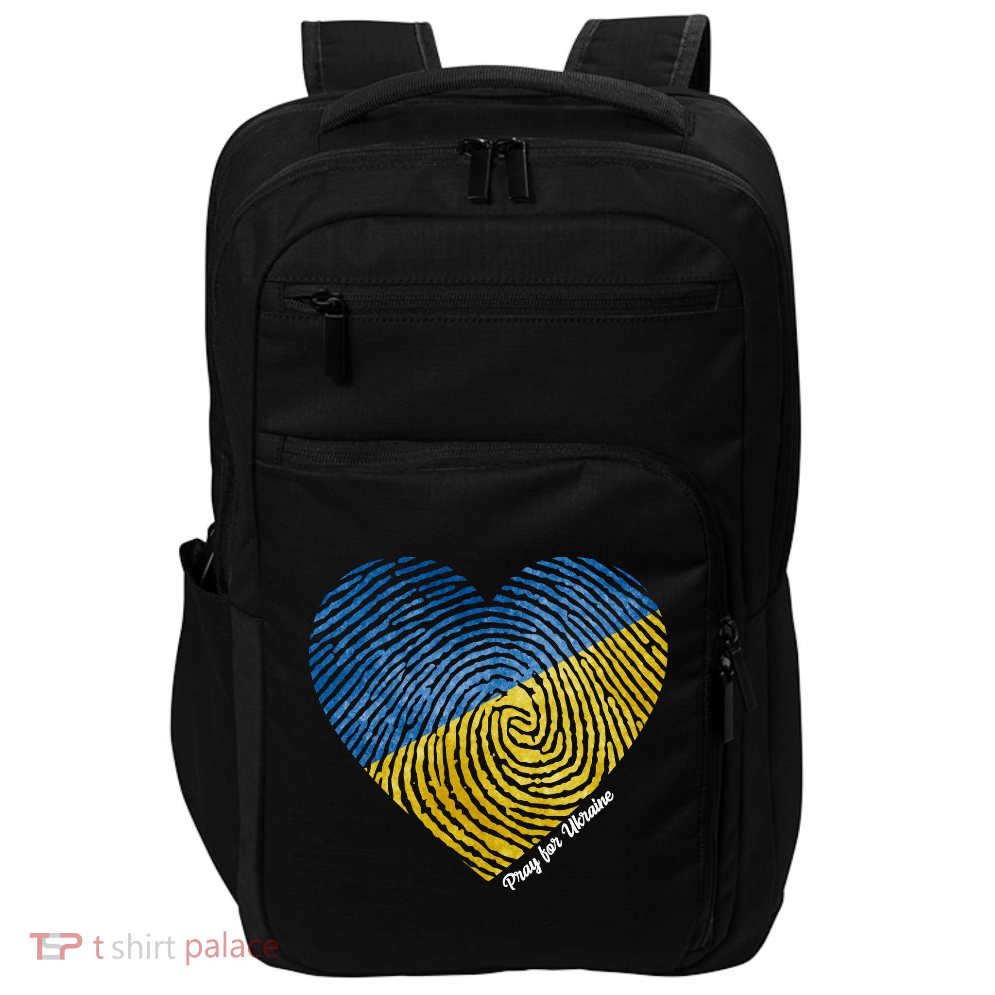 Pray For Ukraine Heart Impact Tech Backpack