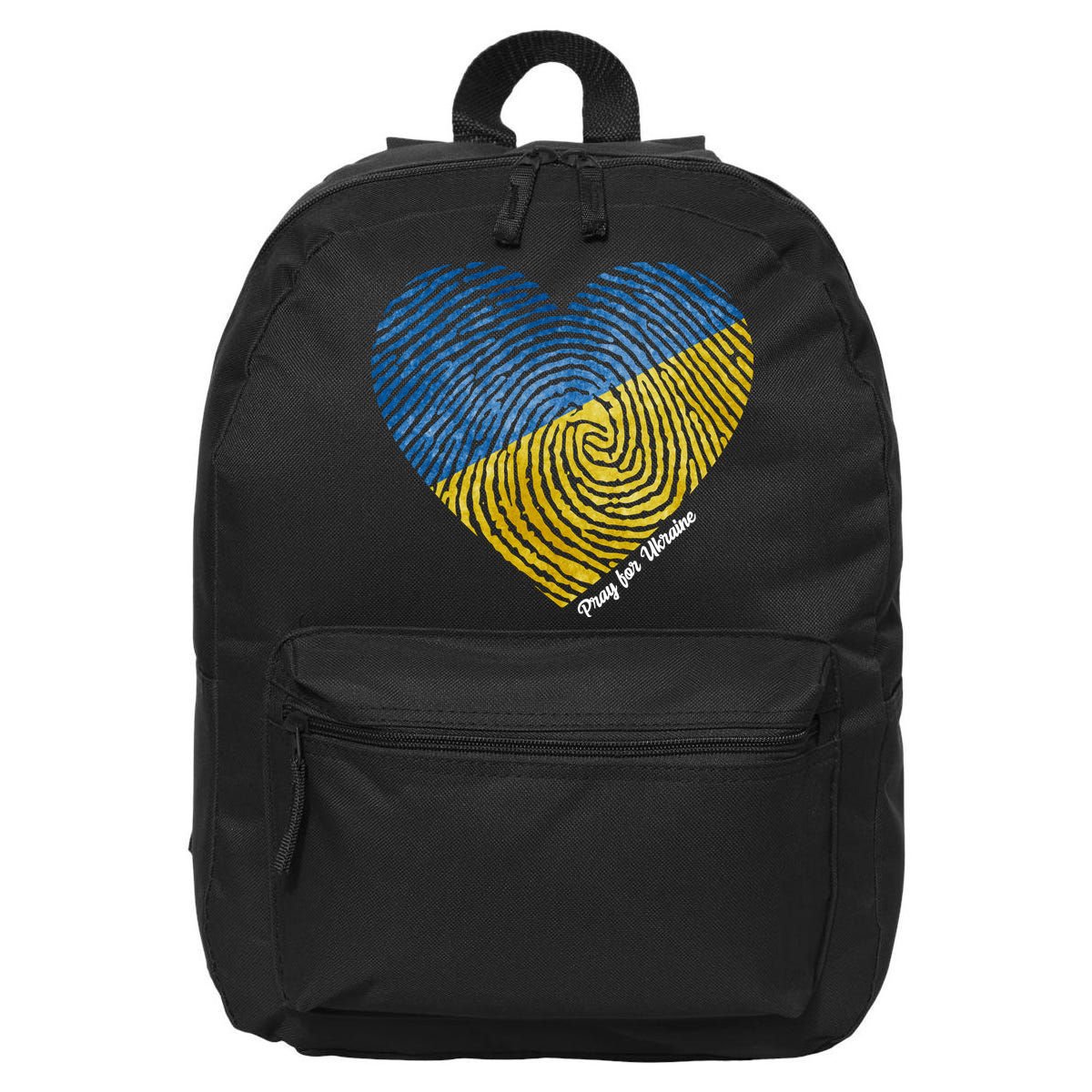 Pray For Ukraine Heart 16 in Basic Backpack