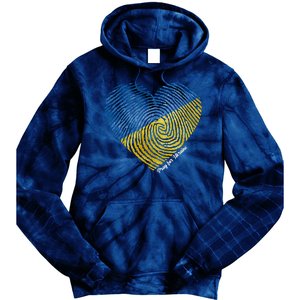 Pray For Ukraine Heart Tie Dye Hoodie