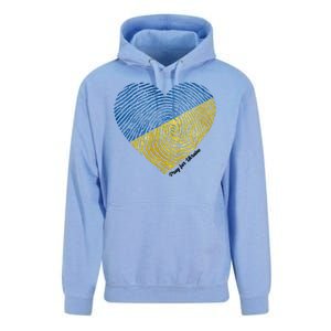 Pray For Ukraine Heart Unisex Surf Hoodie