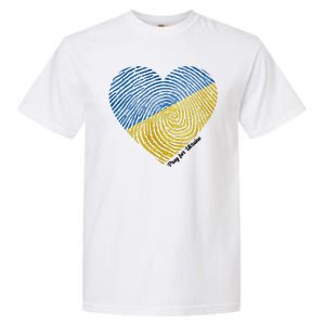 Pray For Ukraine Heart Garment-Dyed Heavyweight T-Shirt