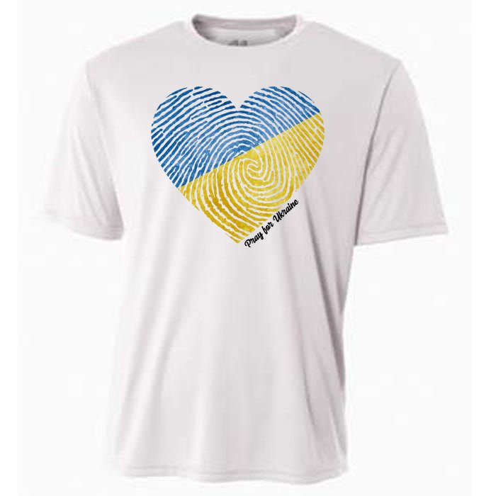 Pray For Ukraine Heart Cooling Performance Crew T-Shirt