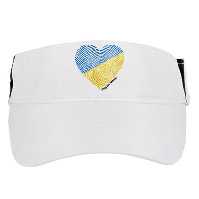 Pray For Ukraine Heart Adult Drive Performance Visor