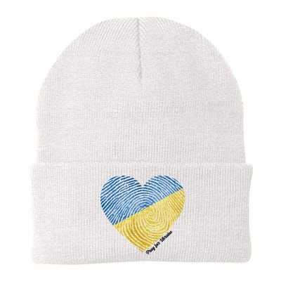 Pray For Ukraine Heart Beanie