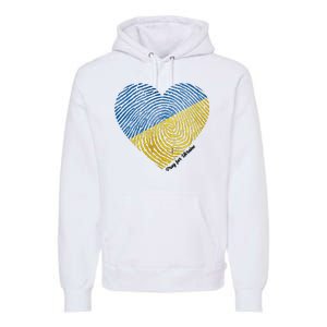 Pray For Ukraine Heart Premium Hoodie