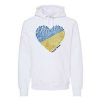 Pray For Ukraine Heart Premium Hoodie