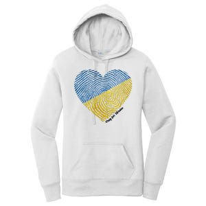 Pray For Ukraine Heart Women's Pullover Hoodie