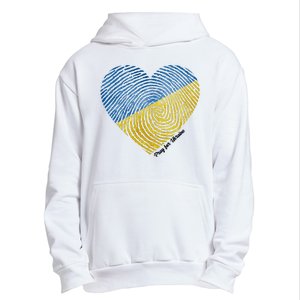 Pray For Ukraine Heart Urban Pullover Hoodie