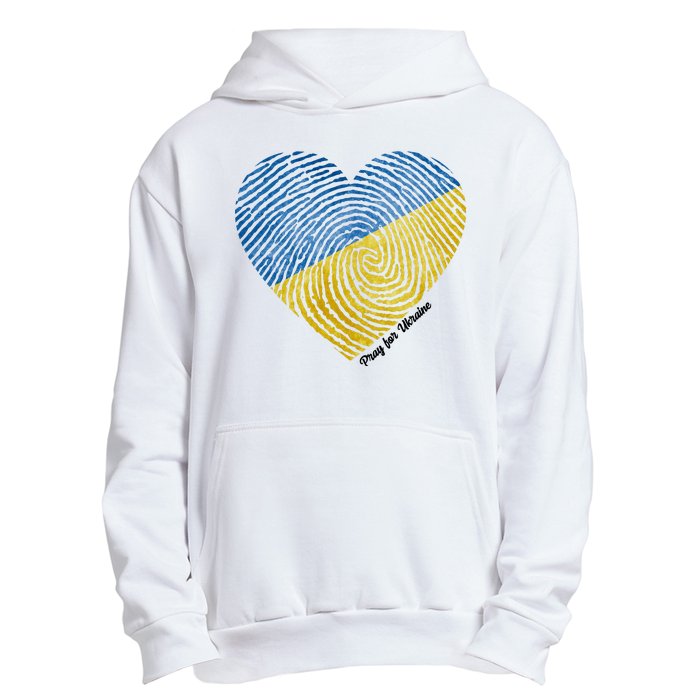 Pray For Ukraine Heart Urban Pullover Hoodie