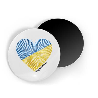 Pray For Ukraine Heart Magnet
