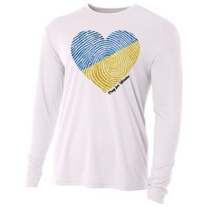 Pray For Ukraine Heart Cooling Performance Long Sleeve Crew