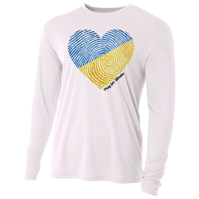 Pray For Ukraine Heart Cooling Performance Long Sleeve Crew