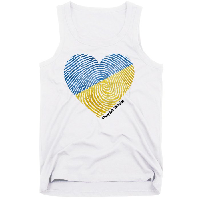 Pray For Ukraine Heart Tank Top