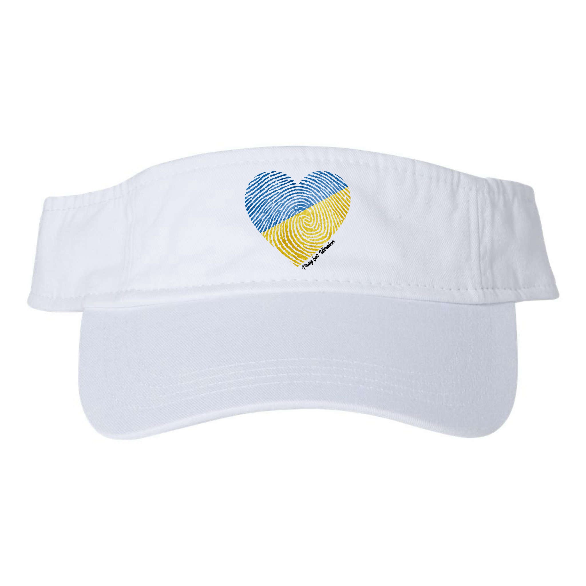 Pray For Ukraine Heart Visor