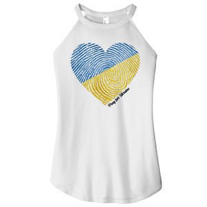 Pray For Ukraine Heart Women's Perfect Tri Rocker Tank