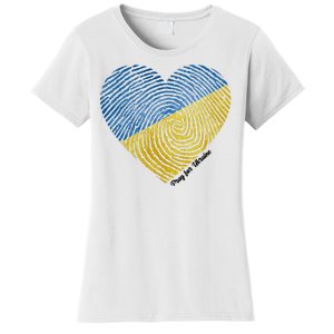 Pray For Ukraine Heart Women's T-Shirt