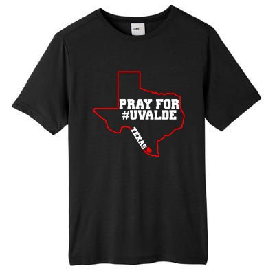 Pray For Uvalde Texas Strong Map Tall Fusion ChromaSoft Performance T-Shirt