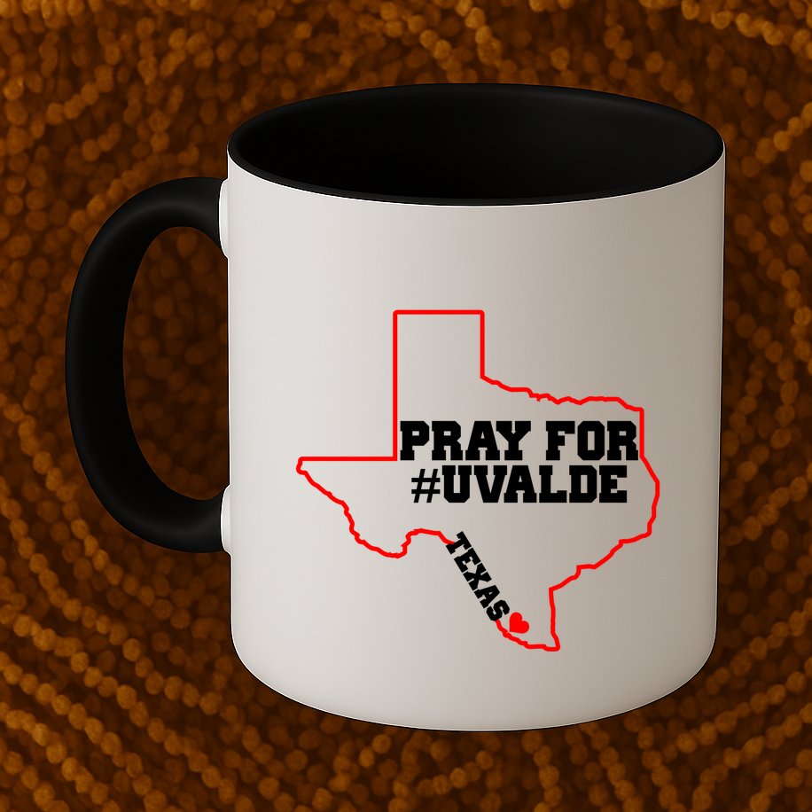 Pray For Uvalde Texas Strong Map Mug