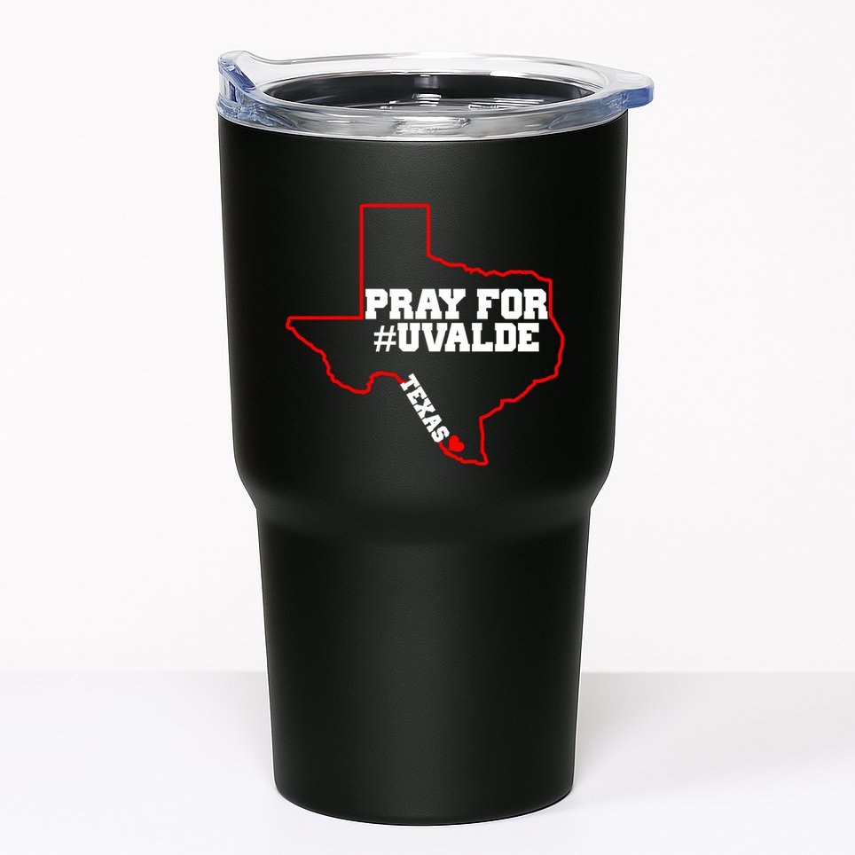 Pray For Uvalde Texas Strong Map Tumbler