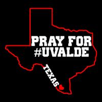 Pray For Uvalde Texas Strong Map Cropped Pullover Crew