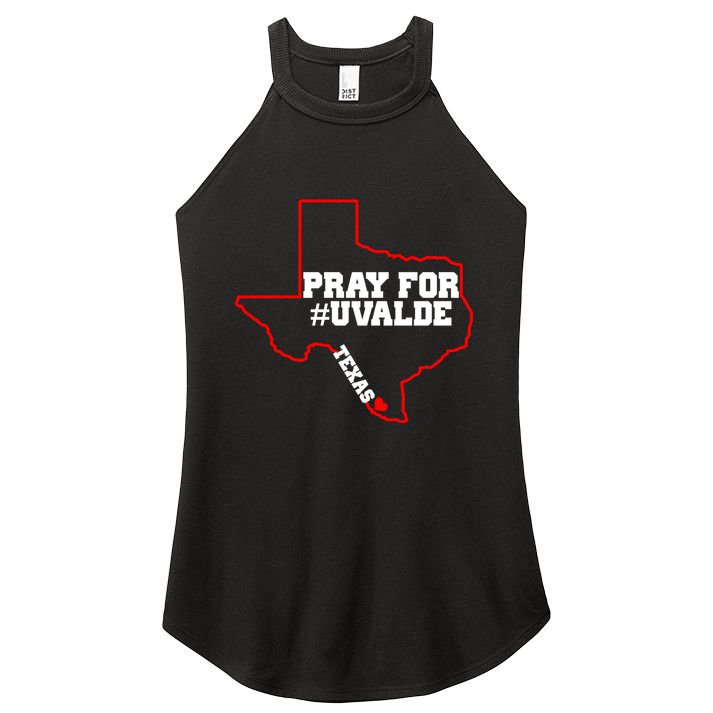 Pray For Uvalde Texas Strong Map Women's Perfect Tri Rocker Tank