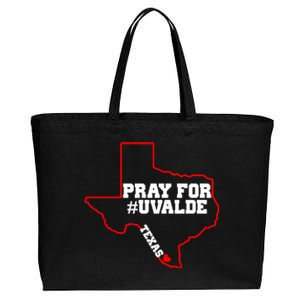 Pray For Uvalde Texas Strong Map Cotton Canvas Jumbo Tote