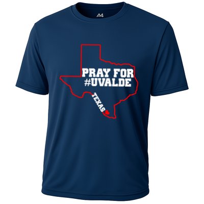 Pray For Uvalde Texas Strong Map Performance Shirt
