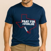 Pray For Uvalde Texas Strong Map Cooling Performance Crew T-Shirt