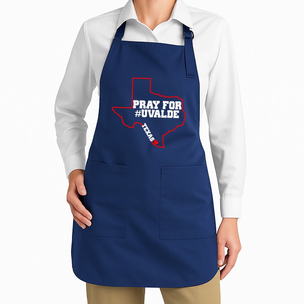 Pray For Uvalde Texas Strong Map Apron