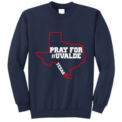 Pray For Uvalde Texas Strong Map Sweatshirt