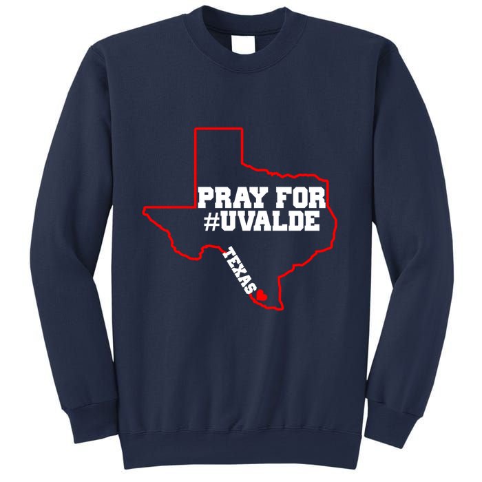 Pray For Uvalde Texas Strong Map Sweatshirt