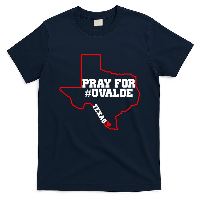 Pray For Uvalde Texas Strong Map T-Shirt