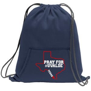 Pray For Uvalde Texas Strong Map Sweatshirt Cinch Pack Bag